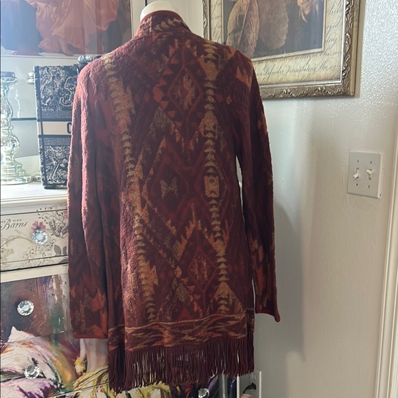 Lucky Brand Red and Brown Cardigan - Picture 5 of 10